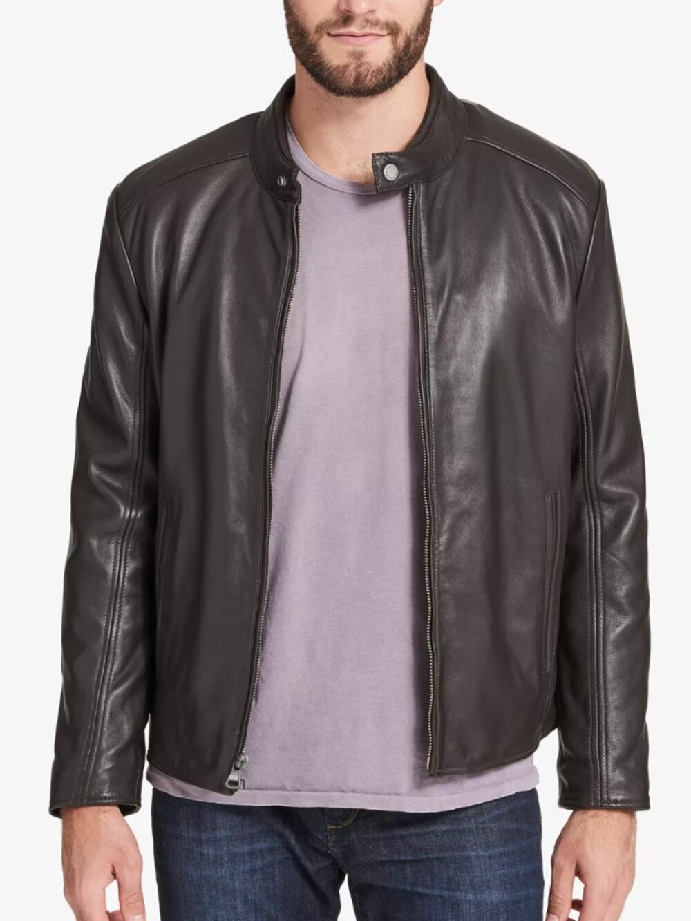 Marc New York Men's Leather Moto Jacket